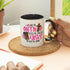 YouNique Designs Coffee & Jesus Christian Mug, 11 Ounces, Black Handle, Scripture Coffee Mug for Women