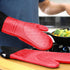 HOMWE Extra Long Professional Silicone Oven Mitt, Heat Resistant, Red, 1 Pair, 14.7 Inch