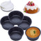 4 Inch Cake Pan Set of 5, Nonstick Round Cheesecake Pans with 100 Parchment Paper, Mini Baking Tins, Food Grade Coating