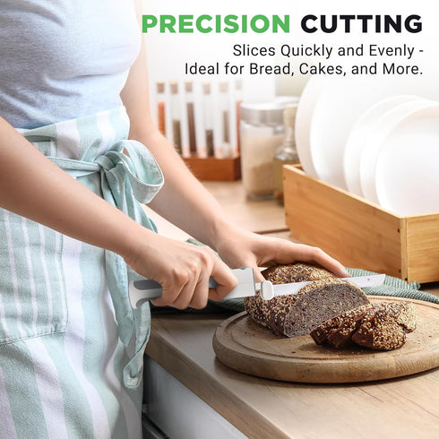 NutriChef Cordless Electric Knife | Lightweight with Contoured Grip Handle | Carve Turkey, Meats, Bread, Cheese & More