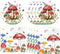 DURYGEN 40PCS Mushroom Birthday Decorations Forest Theme Fairy Birthday Party Decorations Mushroom Decorations