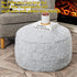 20x20x12 Inches Asuprui Fur Ottoman Stool Unstuffed Footstool Cover Floor Pouf Foot Rest No Filler Round Poof Seat