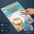 Comic Book Display Case Set, Include Comic Book Sleeves and Clear Plastic Easels, 7.6 x 10.7 Inch Magazine Protectors