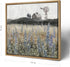 Framed Wall Art Vintage Classical Farmhouse Painting, Rustic Wildflower Field Landscape Canvas Print