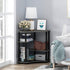 FURINNO Turn-N-Tube Space Saving Corner Desk, Grey/Black French Oak