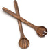 Lipper International Acacia Round Salad Servers, One Pair, 13" Long