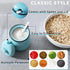 HAOTOP Porcelain Salt Bowl with Lid and Spoon, Ceramic Sugar Bowl 12oz in Turquoise