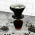 Ceramic Coffee Dripper, Pour Over Ceramic Coffee Maker for 1-4 Cup Slow Brewing Accessories (Black)