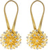 Gold Magnetic Curtain Tiebacks, 2 Pack Sparkle Crystal Flower Clips with Stretchable Wire Rope for Home Decoration