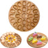 Lounsweer Reversible Wood Deviled Egg Platter and Charcuterie Board Thicken Tray Countertop