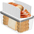 Upgrade Bread Slicer with Bread Box - Adjustable Width Cutting Guide, Foldable and Compact with Crumb Tray