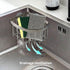 2-in-1 304 2Pcs Sink Caddy, Dish Cloth Hanger Sponge Holder, Save Space Triangle Sink Caddy, Stainless Steel Corner