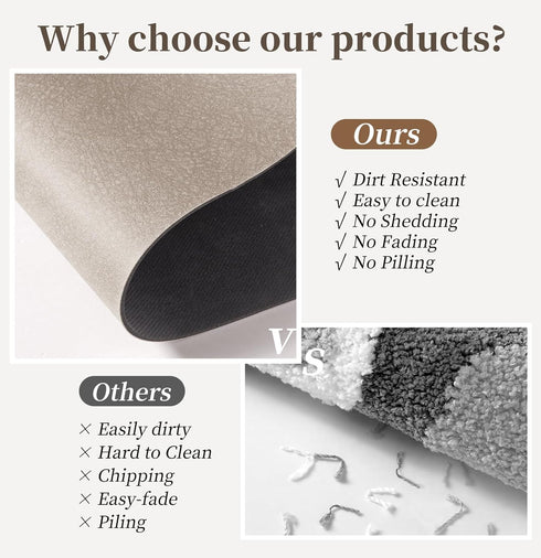 Bathroom Mat Rugs 47x17, Large Diatomaceous Earth Bath Mat, Non Slip Rubber Backed Quick Dry Shower Mat