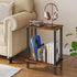 2-Tier 100 Albums, FG05RS01 HOOBRO Small End Table, Record Player Stand Vinyl Record Turntable Stand with Storage up