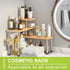 BMOSU Kitchen Corner Shelf Organizer, Adjustable 3 Tier Rack with Hooks for Kitchen Bathroom Counter Storage