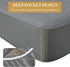 Twin Quilted Fitted Waterproof Mattress Pad, Breathable Premium Soft Filling Protector, 8-21 Inches Deep Pocket (Grey)