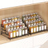 RUILALIFE 4-Tier-Spice-Rack-Organizer-for-Cabinet, Adjustable Depth Spice Holder Shelf For Countertop Pantry Cupboard, Metal