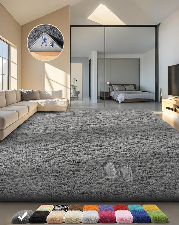 Ophanie 6x9 Area Rugs, Upgrade Non-Slip Fluffy Soft Rugs for Living Room,