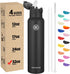 han's bottle Sports Water Bottle - 32 Oz, Straw Lid, Leak Proof, Vacuum Insulated