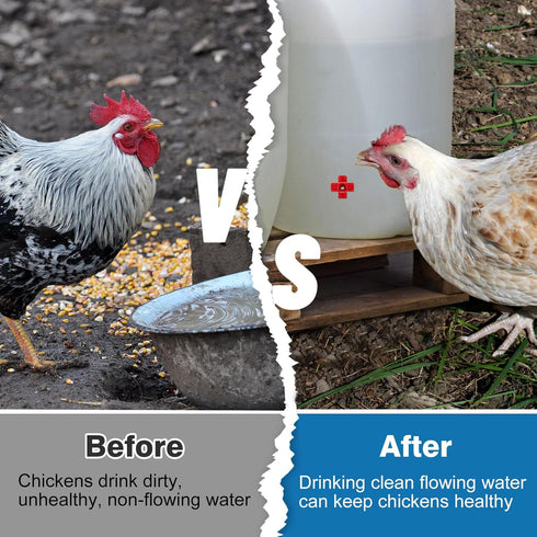 20 Pack Chicken Waterer Nipples - Easy Install Leakproof Poultry Watering System for Chicken Coop, Quail Duck Water