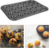 uxcell Cupcake Pan, 24-Cup Non-Stick Muffins Baking Pan, Carbon Steel Cake Molds, Grey