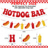 YWLACC Hotdog Bar Banner Hotdog Birthday Party Supplies for Children Kids Sausage Bday Party Decorations
