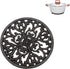 Sumnacon Round Cast Iron Trivet, 6.7 Inch Heat Resistant Holder for Hot Dish, Pot, Pan, Teapot, Rustic Kitchen Decor