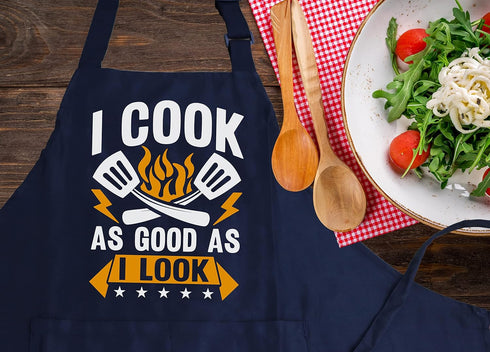 Cooking Gifts for Men - Funny Aprons for Women with Pockets for Kitchen Baking Grill BBQ, Grilling Gifts for Dad, Mom,