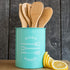 Now Designs Turquoise Powder-Coated Steel Utensil Crock