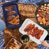 TP Serving Trays with Handles, Set of 2 Melamine Grill Prep and Serving Platters for Outdoor, Parties, and BBQ
