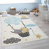 Paco Home Kid's Rug for Children's Bedroom with an Elephant, Bear and