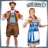 Hillban 2 Pcs Oktoberfest Mardi Gras Apron Couples Cooking Aprons, German Party Costume for BBQ
