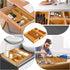 Secura Kitchen Drawer Utensil Organizer Box Set, 5 Pack Bamboo Holder for Cutlery, Makeup, Silverware, Jewelry