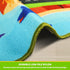 Rug,59"X39.4" Kids Carpet Playmat Dinosaur Car Rugs for Kids Toy Cars,Non Slip Dino Safari Road Map Kid Rug