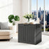 31 Mars Villa Gallon Deck Box, Waterproof Weatherproof and UV Resistant Resin Storage Bin with Lockable Lid