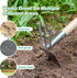 2IN1 14''Weeding Berry&Bird Hand Tools Hoe and Cultivator, Stainless Steel Garden Hand Tiller and Pickaxes with Wooden