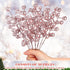 30 Geosar Pieces Artificial Christmas Berry Picks with Snowflake Glitter Artificial Holly Berry Stems for Christmas