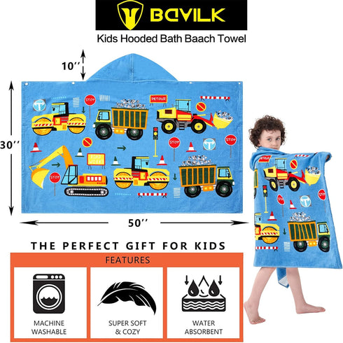 30 50 INCH 100% Kids Bath Towels, Kids Towel Girls Boys Hooded Beach,Bathroom,Pool Swim Towels Large Size Ultra