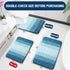 OLANLY U-Shaped Toilet Rugs 24x20 - Extra Soft Absorbent Microfiber Non-Slip Plush Shaggy Bath Mat in Peacock Blue