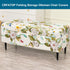 Bands,M,02 CRFATOP Printed Rectangle Ottoman Stool Cover Stretch Folding Storage Footstool Bench Slipcovers Upholstered
