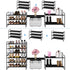 3 Simple Trending Tier Stackable Shoe Rack, Expandable Adjustable Fabric Shoe Shelf Storage Organizer, Black