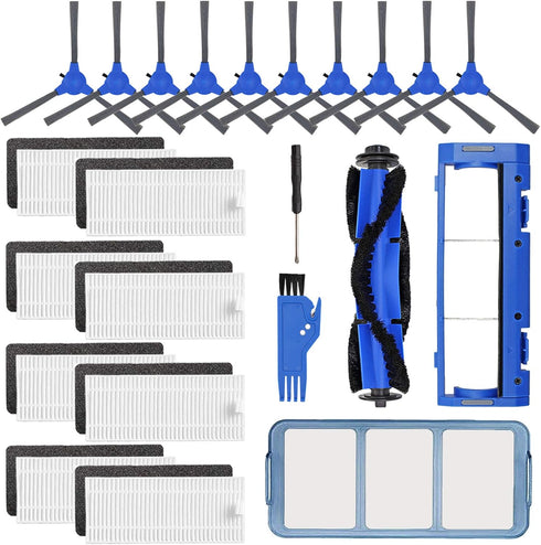 Replacement Parts Kit for Eufy RoboVac 11S, 15C, 30, 30C - Filters, Brushes, and Roller Brush