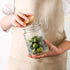 35oz Counter (35oz Custde Glass Storage Jars With Airtight Lid, Canister For Kitchen with Bamboo Lid, brown sugar