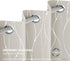 52 63 Inch Set 2 Deconovo Beige Curtains for Living Room, Thermal Insulated Soundproof Drapes with Wave Dot Silver