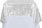 PartyDelight Silver Sequin Tablecloth Overlay 50 X 50 Inch for Wedding, Party, Birthday, Bridal, Baby Shower Decorations