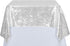 PartyDelight Silver Sequin Tablecloth Overlay 50 X 50 Inch for Wedding, Party, Birthday, Bridal, Baby Shower Decorations