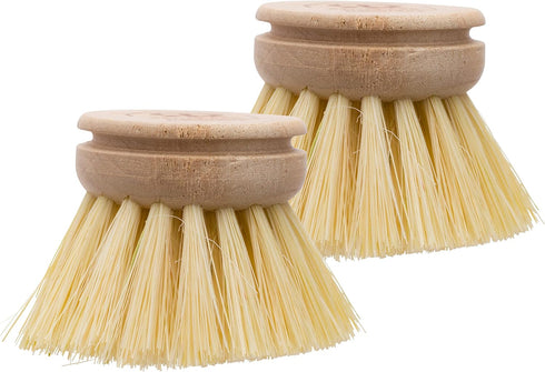 REDECKER Replacement Head for Dish Brush, 1-5/8-inch, Set of 2, 100% Natural