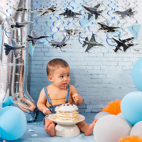26 Pieces Airplane Hanging Swirl Decoration Hanging Swirls Supplies Cool Plane Hanging Swirl Streamers Aircraft Ceiling