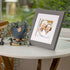 Gallery Solutions 8"x8" Flat Grey Wall Frame with Double White Mat for 5"x5" Photos