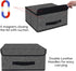 Onlyeasy Foldable Storage Bins with Lid, Pack of Two Storage Box Cube Cubby Basket Closet Organizer with Leather